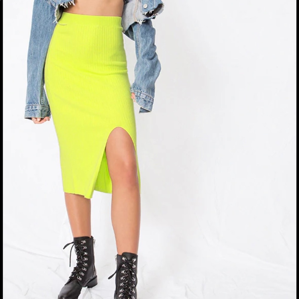 Free People Skyline Rib Midi Skirt